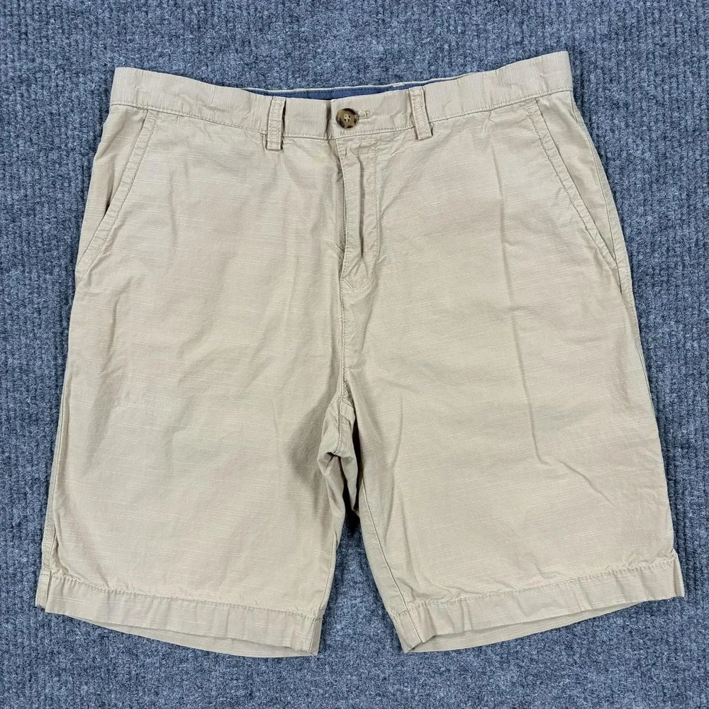 Tommy Hilfiger Chino Shorts Mens 34 Beige Regular Fit Cotton Casual Summer
